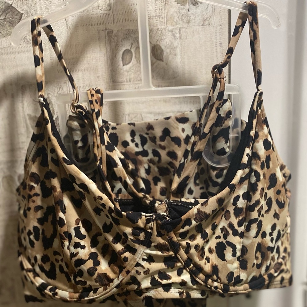 Time and Tru Leopard Print Bikini Set